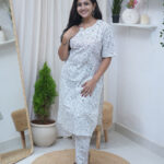 Ivory Grace Printed Kurti Set
