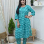 Aqua Breeze Printed Kurti Set