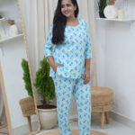 Sky Blue Floral Printed Co-Ord Set