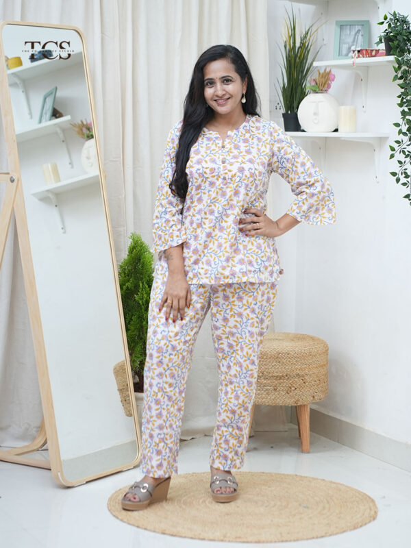 White Floral Printed Co-Ord Set