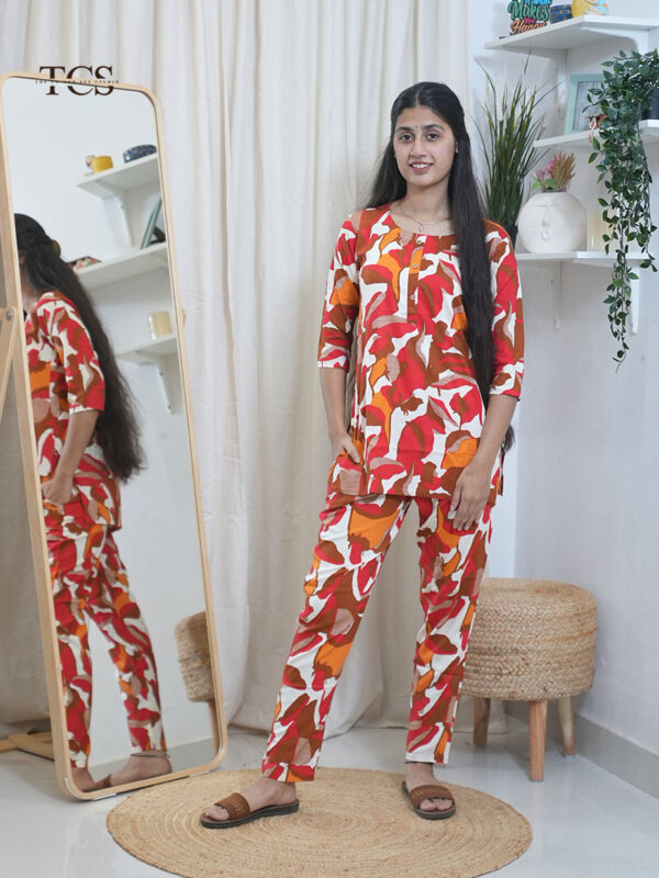 Sunset Hues Cotton Slim Fit Co-Ord Set