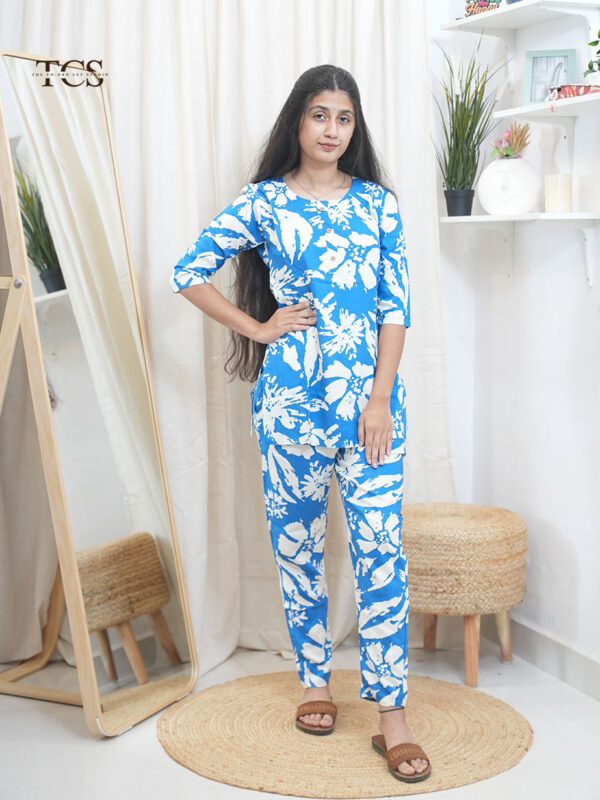 Ocean Breeze Cotton Slim Fit Co-ord Set