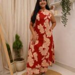 Floral kurti with cotton palazzo set