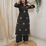 Sunflower Charm Cotton Kurti Set